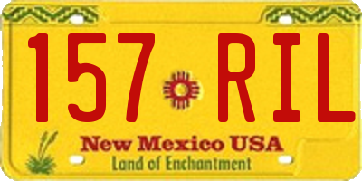 NM license plate 157RIL
