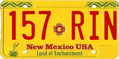 NM license plate 157RIN