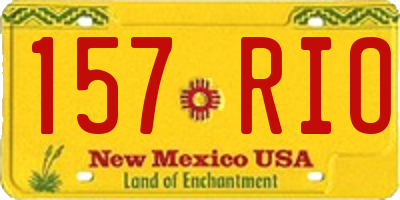 NM license plate 157RIO