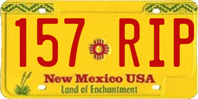 NM license plate 157RIP