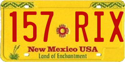 NM license plate 157RIX