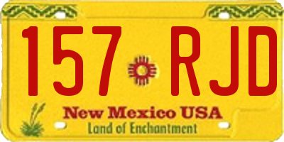 NM license plate 157RJD