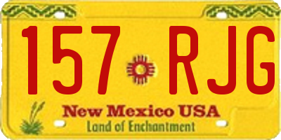 NM license plate 157RJG