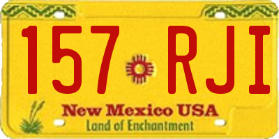 NM license plate 157RJI