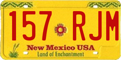NM license plate 157RJM