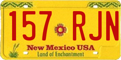 NM license plate 157RJN