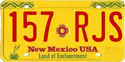 NM license plate 157RJS