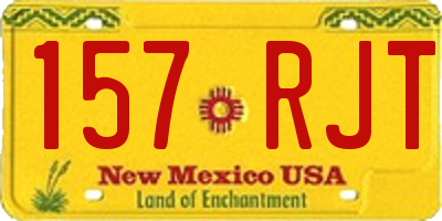 NM license plate 157RJT
