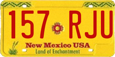 NM license plate 157RJU