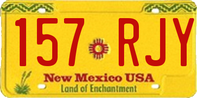 NM license plate 157RJY