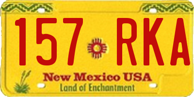 NM license plate 157RKA