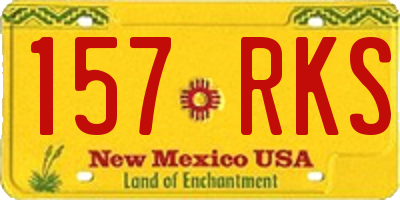 NM license plate 157RKS