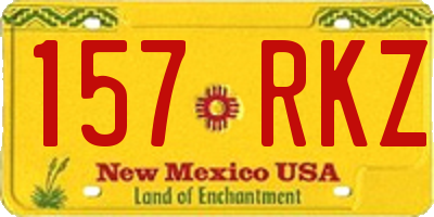 NM license plate 157RKZ