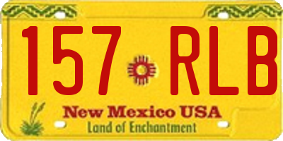 NM license plate 157RLB