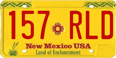 NM license plate 157RLD