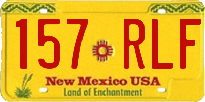 NM license plate 157RLF