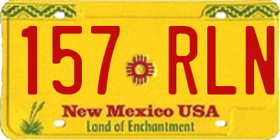 NM license plate 157RLN