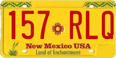 NM license plate 157RLQ