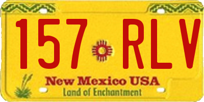 NM license plate 157RLV
