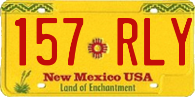 NM license plate 157RLY
