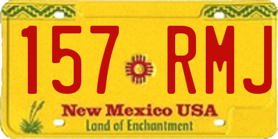 NM license plate 157RMJ