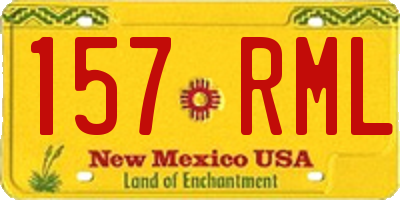 NM license plate 157RML