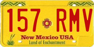 NM license plate 157RMV