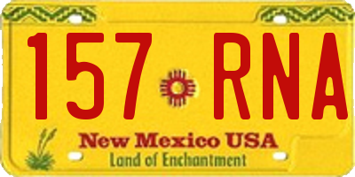 NM license plate 157RNA