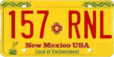 NM license plate 157RNL