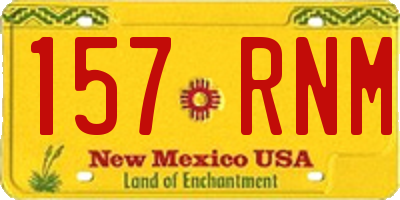 NM license plate 157RNM