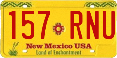 NM license plate 157RNU