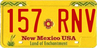 NM license plate 157RNV