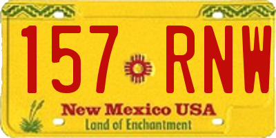 NM license plate 157RNW