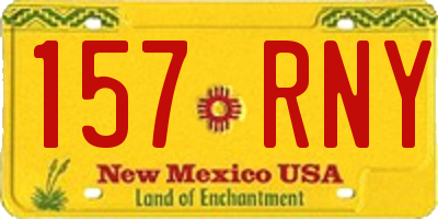 NM license plate 157RNY