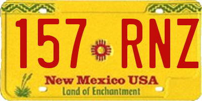 NM license plate 157RNZ