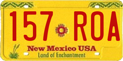NM license plate 157ROA