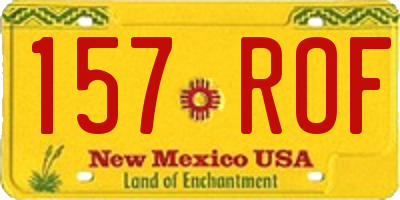 NM license plate 157ROF