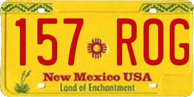 NM license plate 157ROG