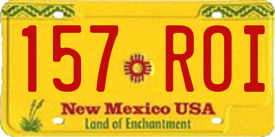 NM license plate 157ROI