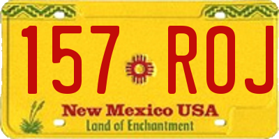 NM license plate 157ROJ