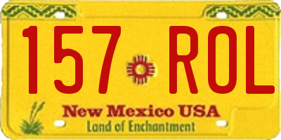 NM license plate 157ROL