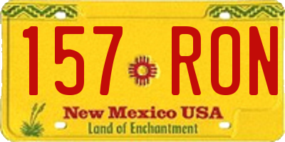 NM license plate 157RON
