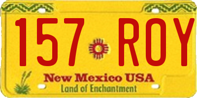 NM license plate 157ROY