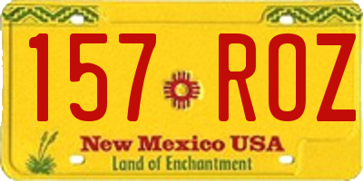 NM license plate 157ROZ