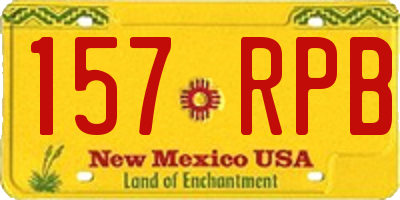 NM license plate 157RPB
