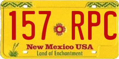 NM license plate 157RPC