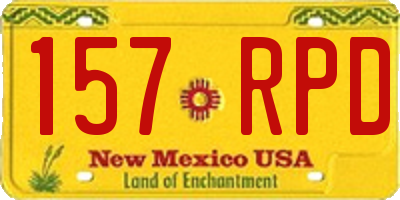 NM license plate 157RPD