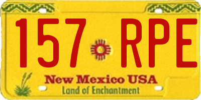 NM license plate 157RPE
