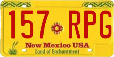 NM license plate 157RPG