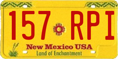 NM license plate 157RPI